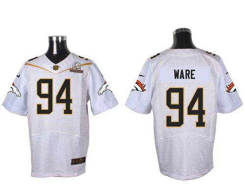 Nike Broncos #94 DeMarcus Ware White 2016 Pro Bowl Men's Stitched NFL Elite Jersey - Click Image to Close